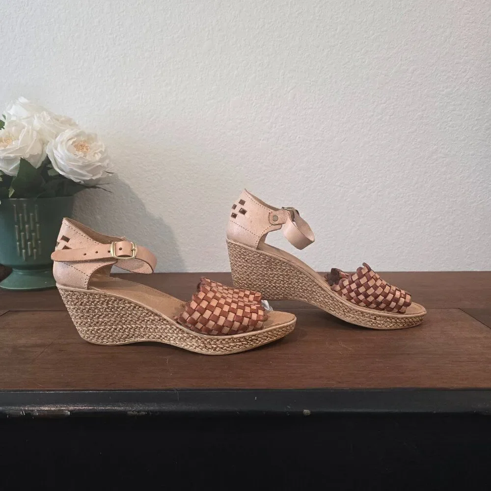 Artesanías Alcaraz Woven Wedge Sandals Sz 9